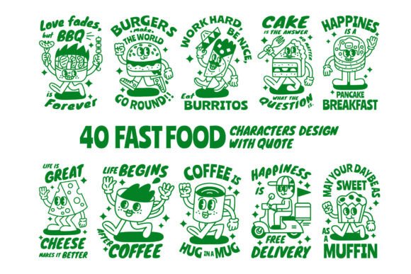40 Fast Food Characters: A Creative Feast for Design Enthusiasts