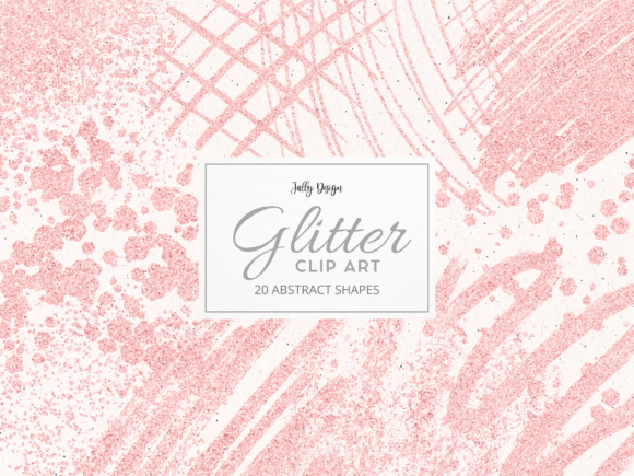 Cute Pink Glitter Abstract Clip Art: A Versatile Design Resource for Creative Projects