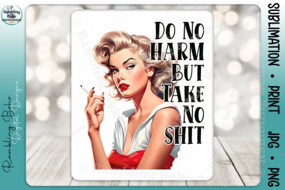 Don't Take No Sarcastic Pinup Girl Sassy Design