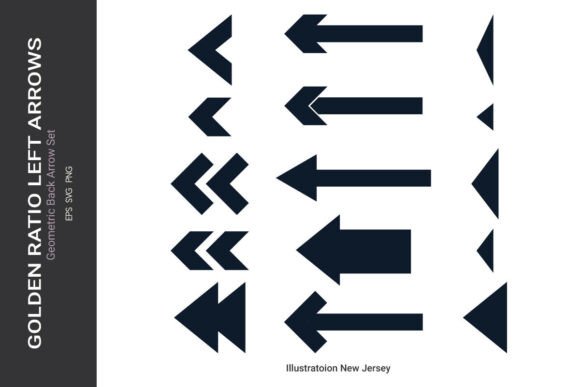 Golden Ratio Left Arrow Set – Geometric