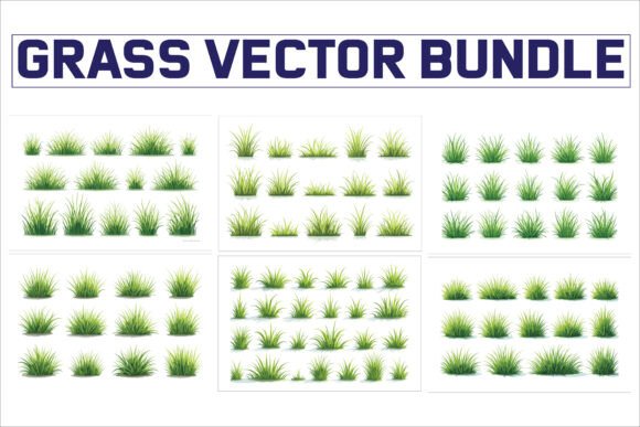 Grass Bundle Vector Art for Creative & Commercial Use
