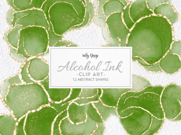 Luxury Green Alcohol Ink Clip Art: Elevating Creative Projects with Premium Design Elements