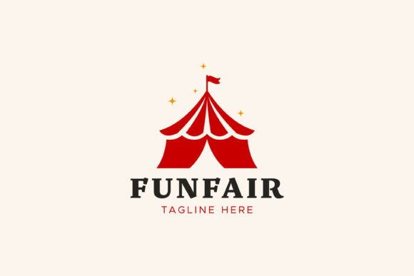 Revamp Your Brand with the Funfair Logo Striped Circus Tent Festive
