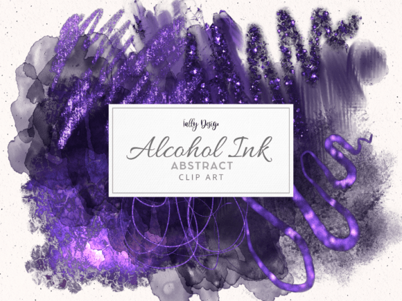 Royal Purple Alcohol Ink Clip Art: A Creative Resource for Diverse Crafting Needs