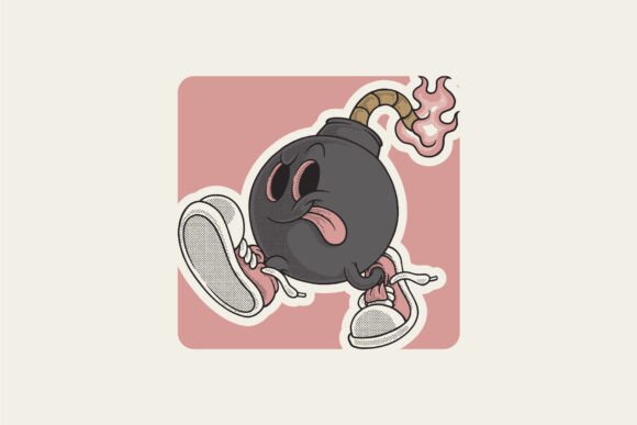 Walking Bomb Retro Mascot: Boost Your Brand with Style