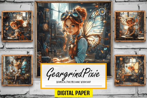 Whimsical Pixie Mechanic Workshop Arts